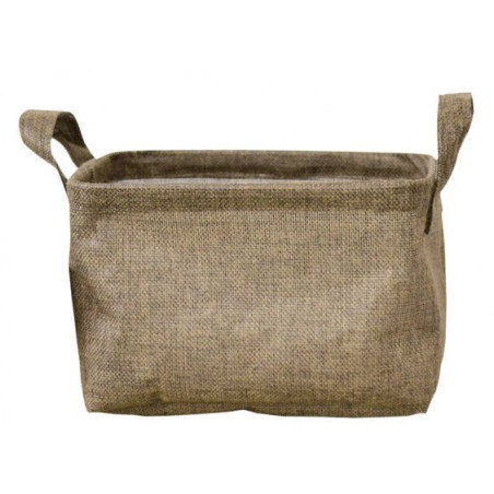 CESTELLO COTONE NATURAL C/MANIGLIE 20x16x13cm COT02491