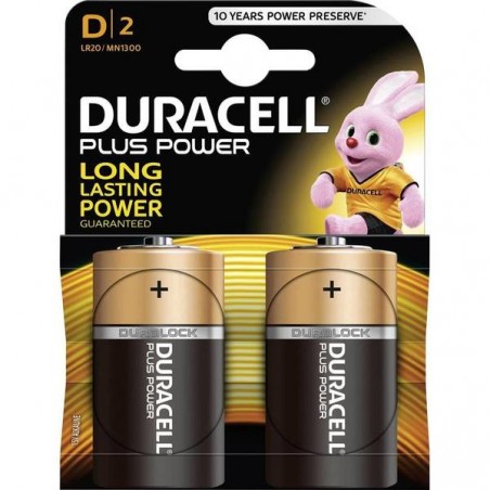 BATTERIE TORCIA PLUS DURACELL D 2pz