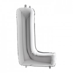 PALLONE MYLAR LETTERA L 40" 102cm SILVER