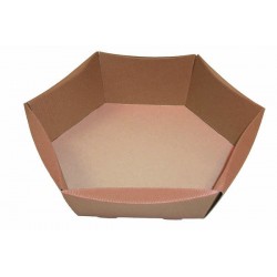 CESTA ESAGONALE AVANA GRANDE  55,5x45,5x10,5/15,5cm PORTATA 12kg
