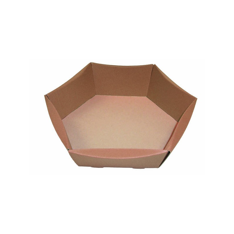 CESTA ESAGONALE AVANA GRANDE  55,5x45,5x10,5/15,5cm PORTATA 12kg