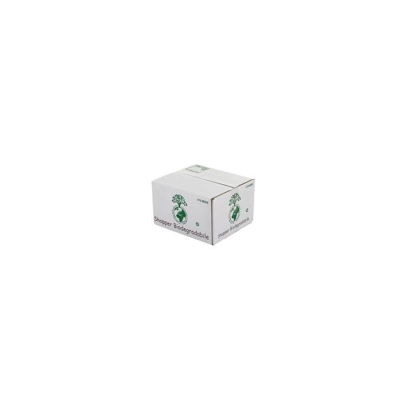 SHOPPER MINI BIO COMPOST BIANCHE 23+7,5+7,5x40 500pz gr.5