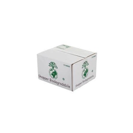 SHOPPER MINI BIO COMPOST BIANCHE 23+7,5+7,5x40 500pz gr.5