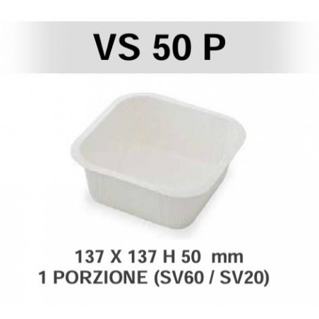 VASCHETTE CELLULOSA+PET TERMOSALDABILI VS50P 137x137x50mm 100pz AUTOPAC