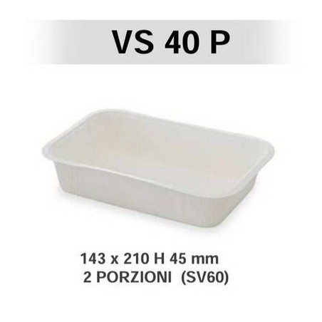 VASCHETTE CELLULOSA+PET TERMOSALDABILI VS40P 210x143x40mm 100pz AUTOPAC