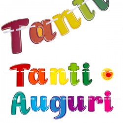 FESTONE TANTI AUGURI COLORS 2mt