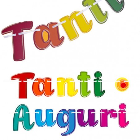 FESTONE TANTI AUGURI COLORS 2mt