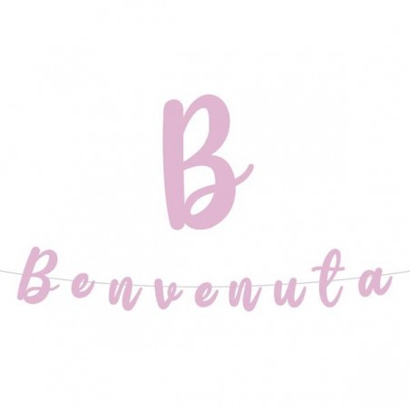 FESTONE BENVENUTA 3mt ROSA