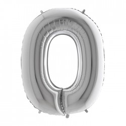 PALLONE MYLAR LETTERA O 40" 102cm SILVER