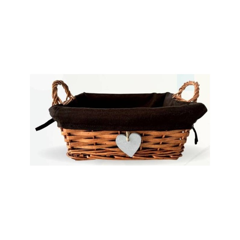 CESTO RETTANGOLARE C/CUORE 30x23x11cm CEN01235