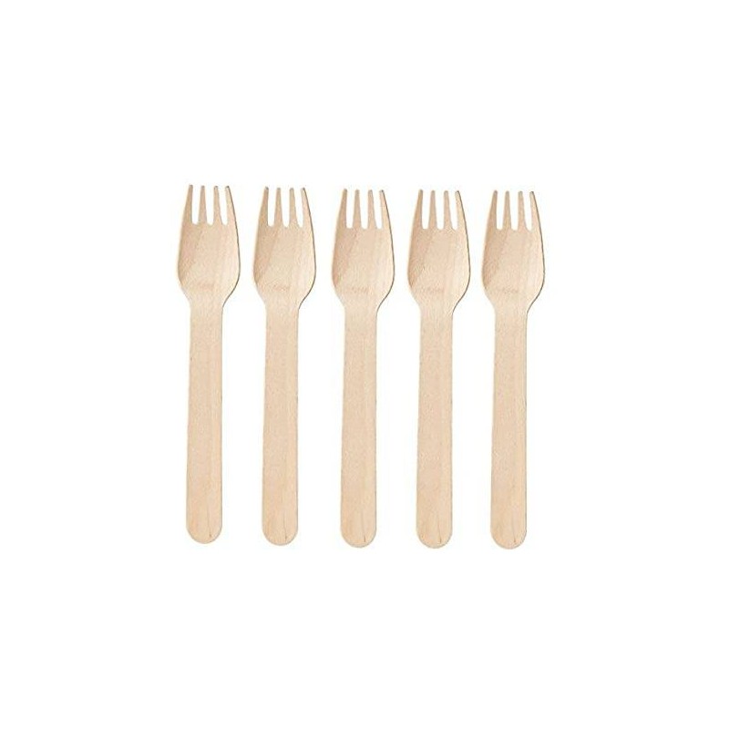 FORCHETTE LEGNO ECOFRIENDLY 16cm 100pz USOBIO