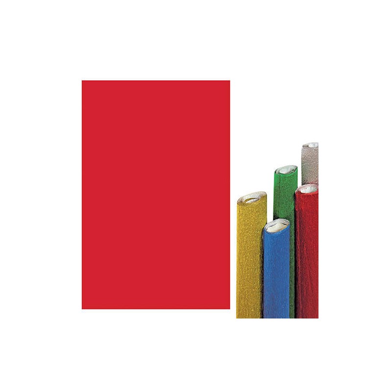 CARTA CRESPA ALLUMINIO ROTOLO cm.50x150 ROSSO CWR