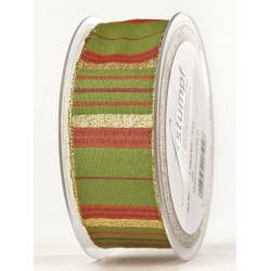 NASTRO TESSUTO LAME' CHALET mm40x20mt VERDE OLIVA