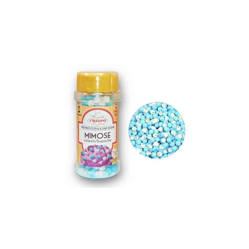 MIMOSE DI ZUCCHERO CELESTE E BIANCHE 60gr