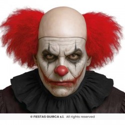 CALOTTA CLOWN CON CAPELLI ROSSI