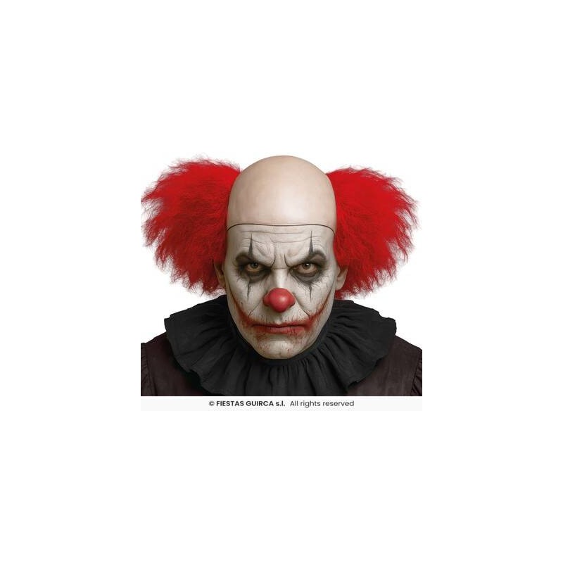 CALOTTA CLOWN CON CAPELLI ROSSI