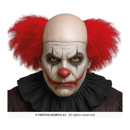 CALOTTA CLOWN CON CAPELLI ROSSI