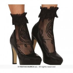 CALZA IN PIZZO NERO TG.UNICA DONNA