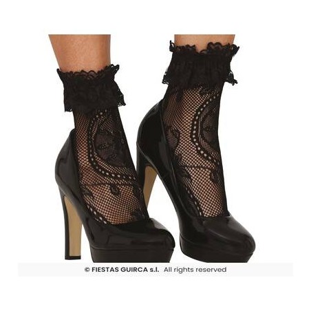CALZA IN PIZZO NERO TG.UNICA DONNA