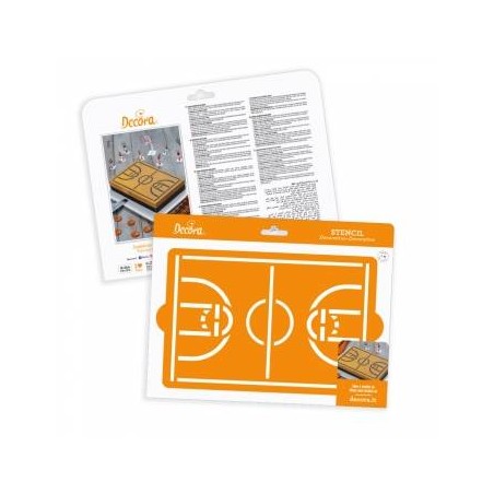 STENCIL CAMPO DI BASKET 30x20cm