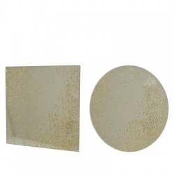 SPECCHIO GLITTER ORO TONDO/QUADRO 20cm ass.to