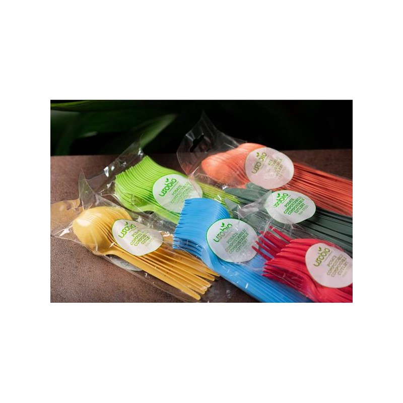 COLTELLI LEAN COLOREAT BIO COMPOSTABILE 10pz VERDE ACIDO