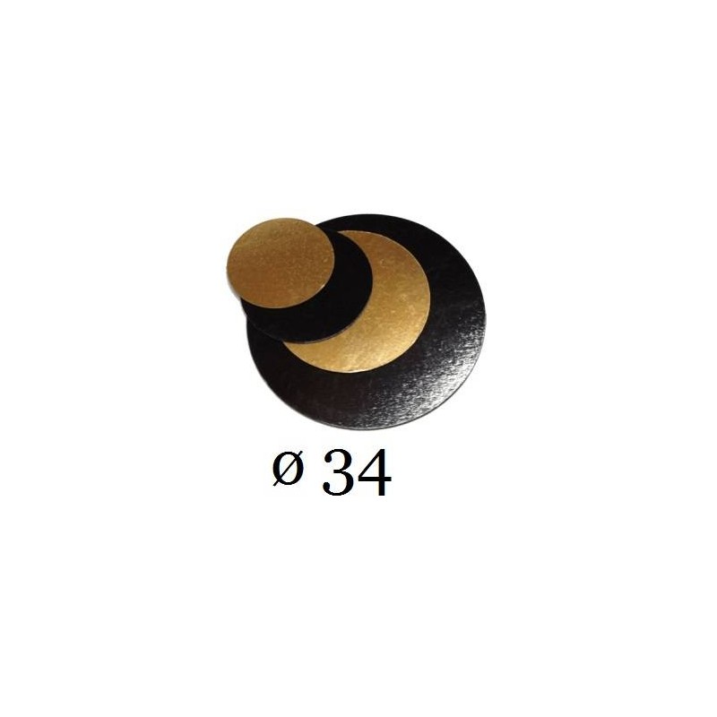 DISCO CARTONE LISCIO ORO ø34 2 PEZZI