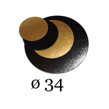 DISCO CARTONE LISCIO ORO ø34 2 PEZZI