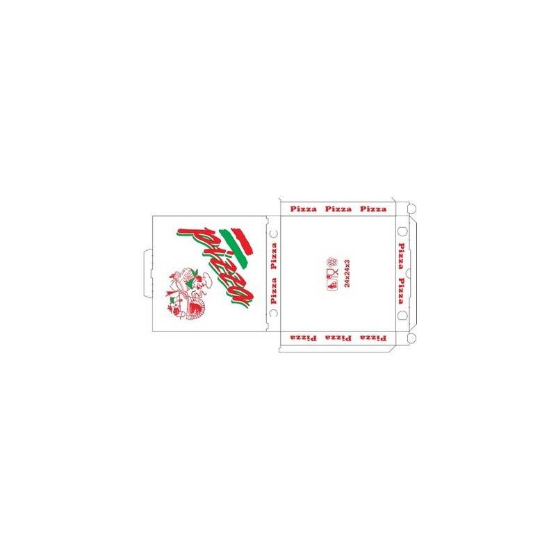 SCATOLE PIZZA 24 x 24 H3 v.s.v. PIZZA TRICOLORE 100pz