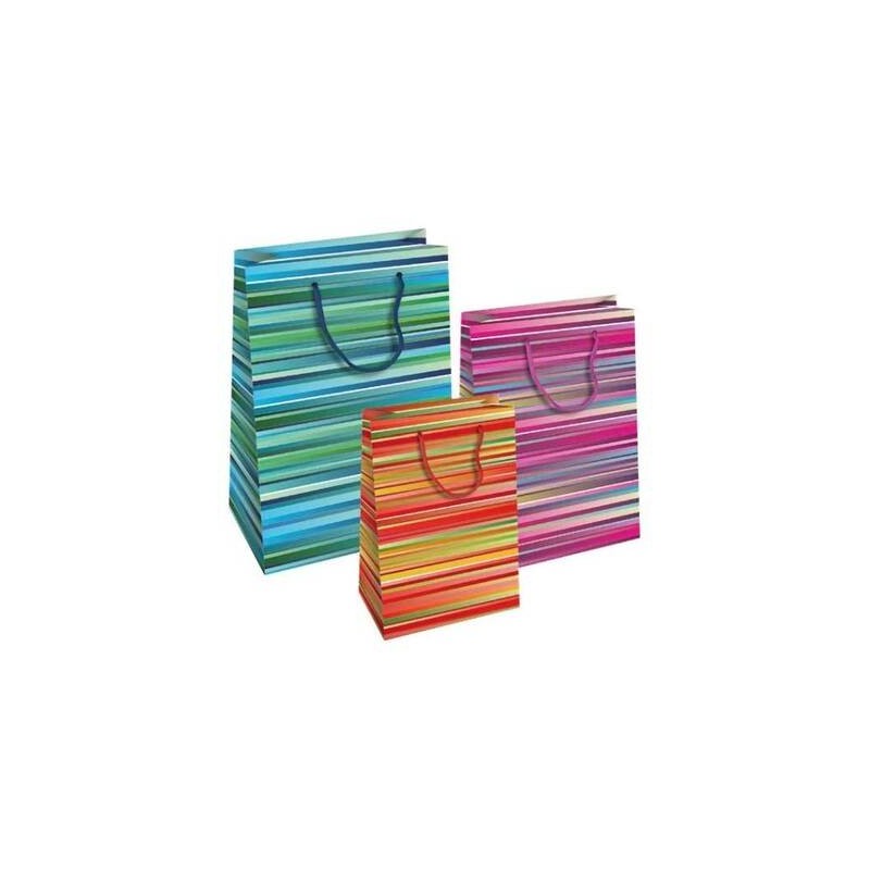 SHOPPER IN CARTA 33x10x45cm RIGATO ASS.TO