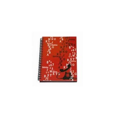 RUBRICA TELEFONICA mm152x214 48 FOGLI 140gr SPIRALATA DIS. B ROSSO