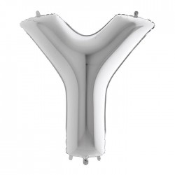 PALLONE MYLAR LETTERA Y 40" 102cm SILVER