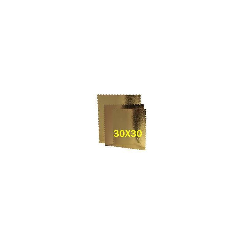 TAVOLETTA CARTONE ORO/NERO 30x30cm 2 PEZZI