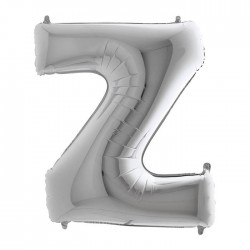 PALLONE MYLAR LETTERA Z 40" 102cm SILVER