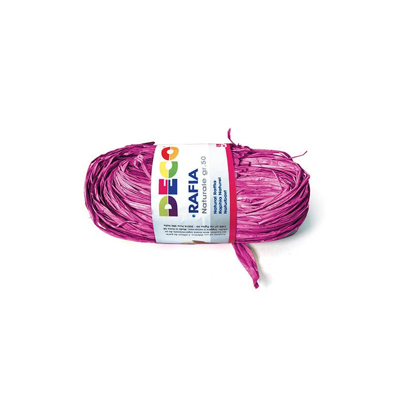 RAPHIA NATURALE gr.50 CWR ROSA FUXIA