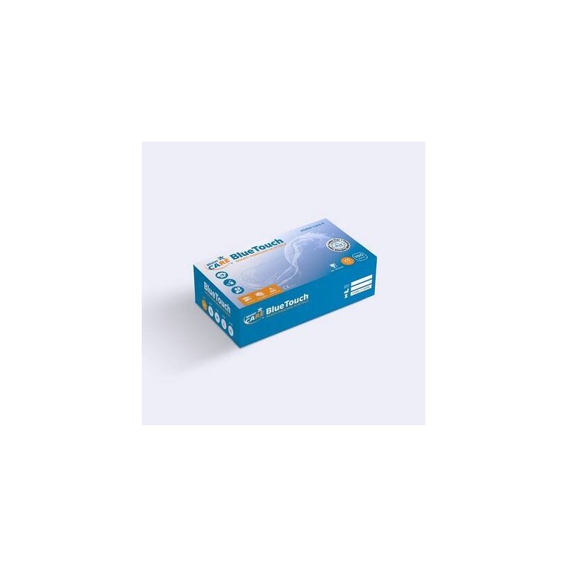 Mr.Care - GUANTI NITRILE BLUETOUCH SENZA POLVERE 100pz TG.S