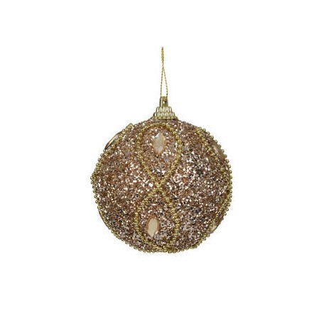 PALLINA FOAM GLITTER CHAMPAGNE ø8cm