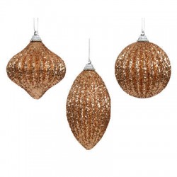 PALLINA GLITTER COLOR CARAMELLO FORME ASS.TE 1pz
