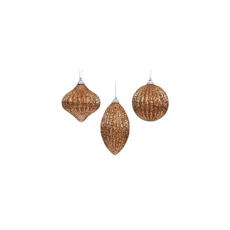 PALLINA GLITTER COLOR CARAMELLO FORME ASS.TE 1pz