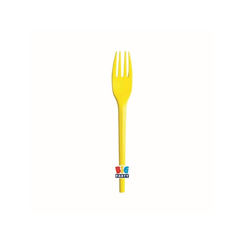 FORCHETTE ECOLOR CPLA 16cm GIALLO 20pz
