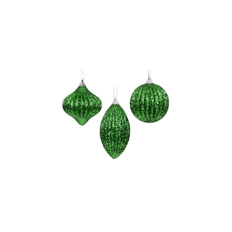 PALLINA GLITTER COLOR VERDE BRILLANTE FORME ASS.TE 1pz