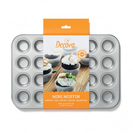 STAMPO ALLUMINIO 24 MINI MUFFIN ø4,3 38,5x26x2cm
