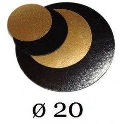 DISCO CARTONE LISCIO ORO ø20 3 PEZZI