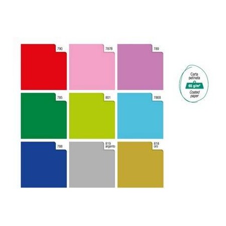 CARTA REGALO ROTOLO TUTTOCOLORE LUCIDO 0,7x2mt ASS.TI 1pz