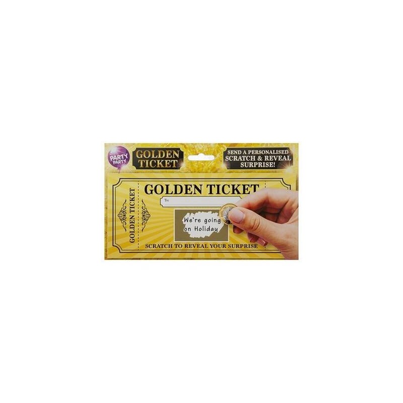 GOLDEN TICKET BIGLIETTO D'ORO PERSONALIZZATO