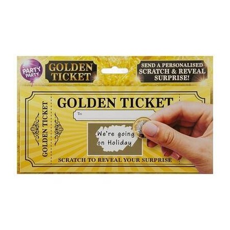GOLDEN TICKET BIGLIETTO D'ORO PERSONALIZZATO