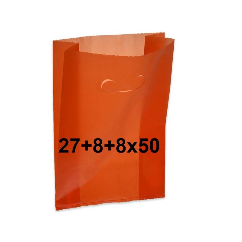 SHOPPER FAGIOLO 27+8+8x50cm 1KG ROSSO