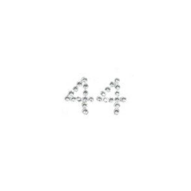 NUMBER 4 DIAMONDS STICKERS 9X12cm 25pz