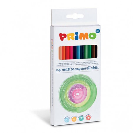 PASTELLI A MATITA ACQUARELLABILI  TRIANGOLARI 24pz PRIMO