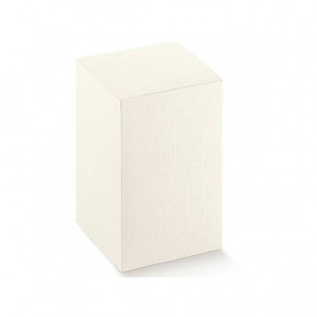 SCATOLA PIEGHEVOLE SETA BIANCO 12x12x8cm 10pz